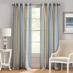 Achim Home Furnishings Spectrum Rod Pocket Window Curtain Panel, 50" x 63", Silver/Gold Pack of 2