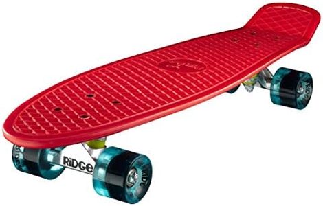Ridge PB-27-Red-ClearBlue Skateboard Red/Clear Blue 27"