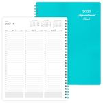 2025 Weekly Appointment Book & Planner - Daily Hourly Planner 2025, 8" x 10", January 2025 - December 2025, 30-Minute Interval, Lay - Flat, Spiral Binding, Thick Paper - Teal Green