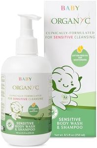 Organyc Baby Shampoo & Body Wash with Skin-Nurturing Cotton Seed Oil, Gentle Kids Body Wash, Naturally Formulated Baby Essentials, 8.5 fl oz