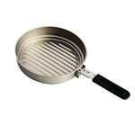 BIVOUAC 1100ml Titanium Frying Pan with SS Steel Folding Handle Camping Pot Titanium Camping Pot Titanium Cookware Backpacking