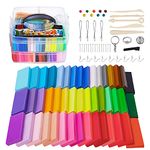 ESANDA 46 Colors Polymer Clay Starter Kit, 28gm/Block Oven Bake Clay, Non-Toxic Modeling DIY Clay with Sculpting Tools, Children Boys Girls Toys