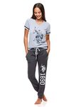 U.S. POLO ASSN. Womens Pajama Set - T-Shirt and Pajama Pants Sleepwear and Lounge Sets for Women (Heather Grey, X-Large)