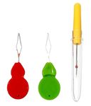 ZENITH 2pc Needle Threader (New Model) + 1pc Small Seam Ripper Combo, pc set Fits All Needle Sizes, Suitable for Hand or Machine Sewing Simple Wire Loop Tool DIY Tool kit