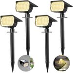 WENATY Solar Spot Lights, 46 LED Outdoor, IP65 Waterproof, Warm White, 3 Modes, Solar Powered, Yard Driveway Porch Walkway【4 Pack】