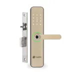 Mygate Aluminium Smart Lock Se | 5 Ways To Unlock | Fingerprint | Mobile App Access | Otp/Pin Access | Rfid Card | Mechanical Key | Decoy Pin Feature | 3-Years Warranty (Clear Champagne)