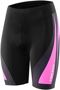 NOOYME Women's Bike Shorts 3D Padded Cycling Short with Ride in Color Design Cycling Shorts (M, Fuchsia Pink)