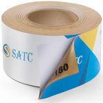 S SATC 180 Grit PSA Longboard Sandpaper 20 Yard Long Continuous Roll, 2-3/4" Wide Self Adhesive Stickyback Sanding Sheets for Automotive, Hand Sanding Blocks,Woodworking, Metal, Plastic