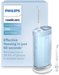 Philips Sonicare Compact Flosser 1000, Portable Water Flosser with 3 Flossing Modes, IPX7 Waterproof Oral Irrigator, Travel Friendly, Blue, Model HX3333/24