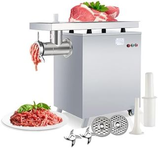 Commercial Heavy Duty Meat Grinder, Max Yield 600KG/H (1323lbs/H) 3000W Electric Meat Grinder with 1 Sausage Tubes 2 Blades 2 Grinding Plates (6mm/8mm) Meat Grinder