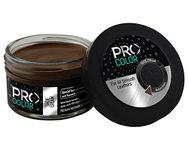 PRO Shoe Cream Polish for Smooth Leather Shoes I Consists of Natural Carnauba Wax & Bees Wax I 50 ML Medium Brown