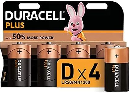 Duracell D Batterie, confezione da 4