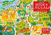 Usborne At The Zoo Book with 100-Pieces Jigsaw Puzzle