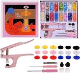 Jasol Snaps Button and Snap Pliers Set, 160 Sets of T5 Plastic Snaps for Sewing, Crafting Supplies, Snap Button Maker