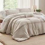 Bedsure Beige Queen Comforter Set -