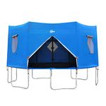 14FT Trampoline Tent, Fits for 14FT Straight Pole Round Trampoline, Trampoline Tent Cover (Fit for 6 Straight Pole Trampoline, Tent Only) Blue