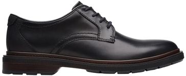 Clarks Men's Burchill Derby, Black Leather, 9 UK