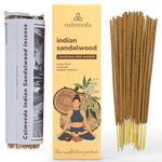 Indian Sandalwood Incense Stick - (80 Sticks) Charcoal Free Incense Made from Upcycled Flowers | All Natural Incense Non Toxic | Meditation Stress Relief Incense