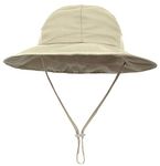 SimpliKids Toddler Sun Hat UPF 50+ UV Sun Protection Wide Brim Bucket Hat Khaki, 12-24 Months