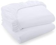 Utopia Bedding Twin XL Fitted Sheets - Bulk Pack of 2 Bottom Sheets - Soft Brushed Microfiber - Deep Pockets - Shrinkage & Fade Resistant - Easy Care (Twin XL, White)