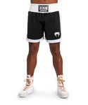 Venum Men's Classic Boxing Shorts, Black/White, X-Large