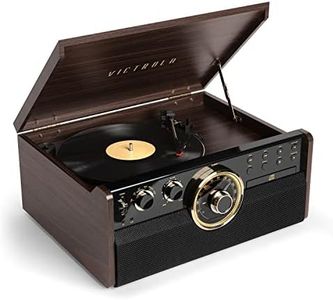 Victrola VTA-270B-ESP Empire 6/1 Mid Century Bluetooth Turntable Entertainment