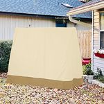 StorMaster A Frame Swing Covers for Outdoor Furniture Waterproof 420D 72 Inch Patio Garden Yard Winter Wooden Swing Cover 3 Seat, Beige