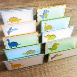 Dinosaur Place Tent Cards by Adore By Nat - Boy Girl Birthday Baby Shower Party Supplies - Set of 12