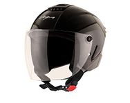 Vega Aster Dx Open Face Helmet Black, Size:L(59-60 Cm) - Motorcycling