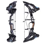 SHARROW Archery Compound Bow Kit Steel Ball Dual-purpose Pulley Compound Bow 21.5-60lbs, Bow and Arrow Set for Adults Outdoor Bow Hunting (Type 1)