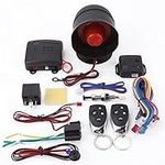 Car Alarm System, Universal Car Alarm Security System Keyless Entry with 2 Remote Controls Siren