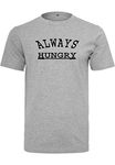 EMOM Fitness Always Hungry by well-fitting sports T-shirt for men (black, dark grey or light grey in sizes S, M, L, XL or XXL) (light grey, XL)