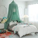 Bed Canopy for Girls Kids House Bed Canopy Princess Hanging Dome Tent with Hook and Sticker Decorative Mosquito Net Bed Curtain Bedding for Bedrooms Reading Corners Sofas (Blue)