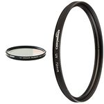 Tiffen 72mm Circular Polarizer + Amazon Basics UV Protection Camera Lens Filter (72mm)