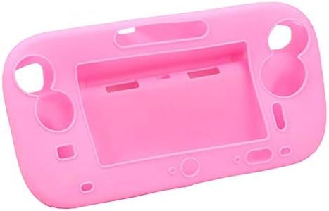 for Wii U Gamepad Controller Protective Soft Rubber Shell Case Cover WiiU Controller (Pink)