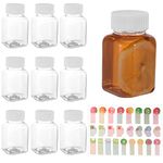 FANTESI 9 Pcs 3.5oz/100ml Ginger Shot Bottles With Lids Juice Shot Bottles Plastic Leak-proof Shot Bottles Reusable Shot Bottles For Smoothie,Juice,Ginger,Beer