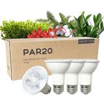 4Pack Full Spectrum Grow Light Bulbs, Indoor Plants Seeds Greens Vegs Microgreens High PPFD, Efficient Light Cast, Energy Saving, 7W LED 150 Watt Equiv PAR20 for Plants All Stage Grow E26 Base