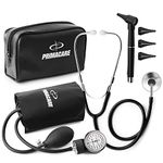 Primacare | DS-9199 Nurse Essentials Starter Kit with Handheld Travel Case | 3 Part Kit Includes Adult Aneroid Sphygmomanometer Blood Pressure Monitor, Stethoscope, Mini Diagnostic Otoscope | Black