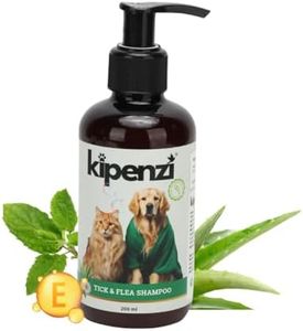 Kipenzi Tick & Flea Shampoo for Dogs & Cats - 200ml | Vet-Recommended, Antibacterial & Antiseptic | Paraben-Free, pH Balanced, & Gluten-Free | Effective Tick & Flea Treatment (200 ml)