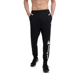 Champion Men's Lightweight Lounge Jogger Pants, Black Script, Medium