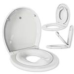 Quick Flip Toilet Seat with Built-I