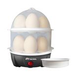 truTRTL Smart 4-in-1 Egg Boiler Machine 350 Watts | Boil upto 14 Eggs, Poach Eggs, Steam Vegetables Make Dhokla, Reheat | Black