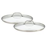 CUISINART 71-2228CG Chef's Classic Stainless 2-Piece Glass Lid Set