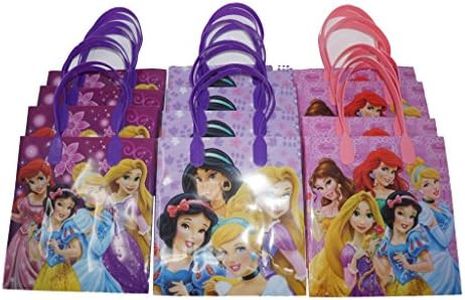 Disney Princess Party Favor Goodie Gift Bag - 6" Small Size (12 Packs)