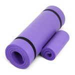 CAP Barbell High Density Exercise Yoga Mat with strap and Knee Pad 71"x24"x1/2" PURPLE