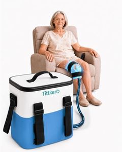 Ice Machine for Knee After Surgery with Continuous Cold Circulation, Cold Therapy Machine, Ice Therapy Machine with Physical Quiet Pump for Shoulder, Hips,Ankles, Feet Pain Relief Recovery,Cerulean