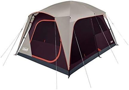 Coleman Skylodge Camping Tent, 8/10/12 Person Weatherproof Family Tent with Convertible Screen Room, Color-Coded Poles, Room Divider, Rainfly, and Storage Pockets, Fits Multiple Queen-Sized Airbeds