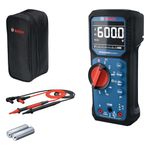 Bosch Professional Digital Multimeter GDM 600-15 (True RMS, Inverted LCD, Measures Frequency/Continuity/Resistance/capacitance, Min/Max/Average, Test Leads MS 90)