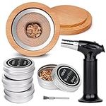 Cocktail Smoker Kit with Torch, Portable Kitchen Torch for Smoking Cocktail Whiskey Drink Smoking Infuser Kit, Camping BBQ Culinary Torch and 4 Flavors of Wood Chips, Best Gift for Drinking, No Butane