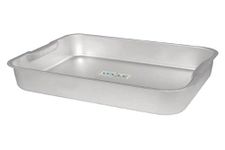 Vogue 12852 Deep Roasting Pan 420X305X100mm Aluminium Baking Oven Tray Non Stick, Silver